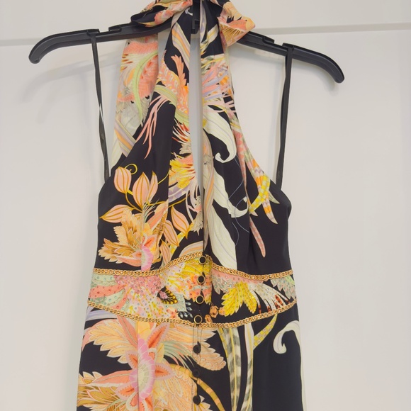 CAMILLA HALTERNECK JUMPSUIT WITH TIE NECK LADY OF THE MOON XS - Picture 8 of 9